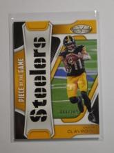 2021 PANINI CERTIFIED CHASE CLAYPOOL STEELERS ETCHED JERSEY CARD