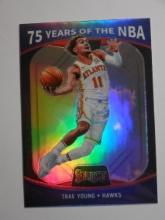 2021-22 PANINI SELECT TRAE YOUNG NBA 75 YEARS PRIZM CARD ATLANTA HAWKS