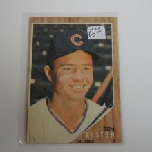 1962 TOPPS BASEBALL #446 DON ELSTON CHICAGO CUBS