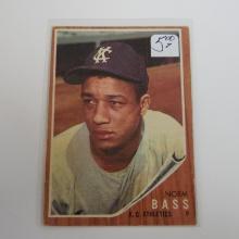 1962 TOPPS BASEBALL #122 NORM BASS KANSAS CITY ATHLETICS