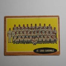 1962 TOPPS BASEBALL #61 ST LOUIS CARDINALS TEAM CARD 1961