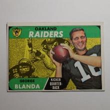 1968 TOPPS FOOTBALL #142 GEORGE BLANDA OAKLAND RAIDERS VINTAGE