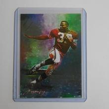 2018 EDWARD VELA AUTOGRAPHED JIM BROWN ART CARD #'D 7/50 CLEVELAND BROWNS