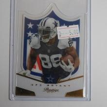 2013 PANINI PRESTIGE DEZ BRYANT NFL SHIELD LOGO DIE CUT ACETATE DALLAS COWBOYS