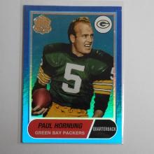 2015 TOPPS FOOTBALL PAUL HORNUNG RARE 50TH ANNIVERSARY BLUE HOLO PACKERS