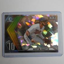 2022 BOWMAN CHROME AUSTIN MARTIN ATOMIC REFRACTOR TOP 100 #D 064/150 TWINS