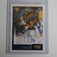 2021 PANINI SCORE TONY FIELDS AUTOGRAPHED ROOKIE CARD WVU