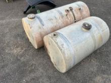 (2) Aluminum Truck Fuel Tanks