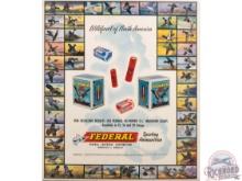 Federal Sporting Ammunition "Wildfowl of North America" Cardboard Shot Shell Display Sign