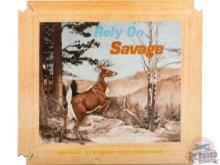 Savage Stevens & Fox "Rely OnÉ Savage" Cardboard Display Sign White-Tailed Deer