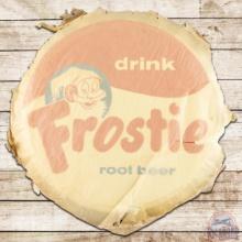 Amazing NOS Drink Frostie Root Beer Bottlecap Sign w/ Paper