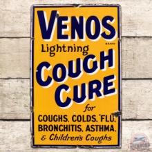 Venos Lightning Cough Cure SS Porcelain Sign
