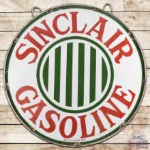 Sinclair Gasoline 48" SS Porcelain Sign w/ Factory Ring