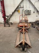 Lot of Various Carts: (1) Material Cart, (2) Push Carts, (1) Dollie, (1) Hand Cart, (2) Pallet Jack