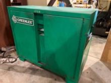 Greenlee Two Door Front Opening Cabinet with Contents. Side Handles