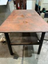 36? x 72? Metal Table with 1/2? Thick Top