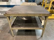 44? x 48? T-Slotted Table on metal stand; 10 T-Slots, 2.5? thick