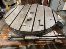 60? Manual Rotary Table with 6 T-Slots, 12? height