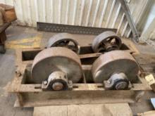 Lot of 2: Heavy Duty Turning Rolls. (1) Roll w/Metal Wheels; (1) Roll w/Rubber Wheels. See Photo.