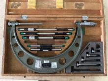 Mitutoyo O.D Micrometer Set, 6-12?, .001? Grad w/ Interchangeable Anvils. See photo.