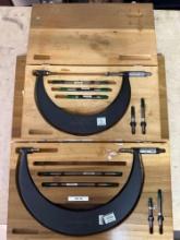 Lot of 2: S-T Industries O.D Micrometer Sets 5-8?, 8-11? w/ Interchangeable Anvils.