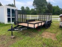 2024 J&E 7'x16' Utility Trailer with 5' Side Gate (NEW)