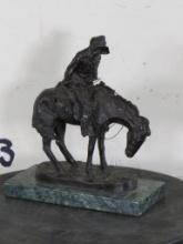 Frederic Remington "Northers" Bronze Recast on Marble Base BRONZE ART