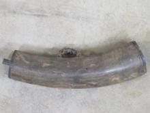 Antique Black Powder Horn for Muzzle Loader, Horn is Scrimshawed. Appears to be 19th Century