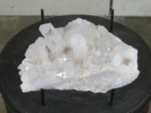 Beautiful 4.6lb Quartz Crystal Cluster Formation w/Display Stand ROCKS&MINERALS