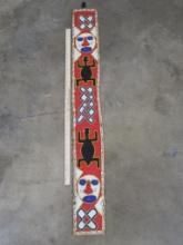 Beautiful Yoruba Beaded Sash from Nigeria, Very Detailed Beadwork & Adorned w/Cowrie Shells AFRICAN