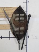 Vintage Decorative African Shield & War Club Wall Hanger AFRICAN ART