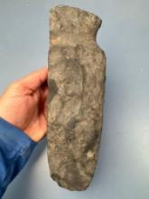 10 1/8" Slant Groove Argillite Axe, Found in York Co., PA, SITS ON END, Impressive Example