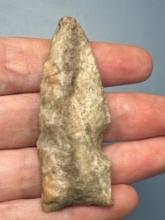 2 1/2" Fluted Paleo Point, Nice example, Anciently Reworked Side Nick/Tool, Found in Missouri