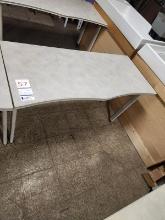 STEELCASE 2 PERSON DESK - 54" X 24" X 28.5" - MODEL UAT2454H - AS IS - LEG IS SLIGHTLY BENT
