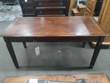 WOODEN DESK 5' x 28" x 30" - MISSING 1 KNOB