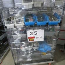 Rack w/Contents:  Double-Acting Hydraulic Power Unit, Stainless & Zink Bolt