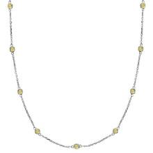 Fancy Yellow Canary Station Necklace 14k White Gold (0.33ct)