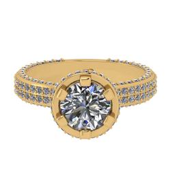 2.37 Ctw SI2/I1 Diamond 14K Yellow Gold Engagement Ring