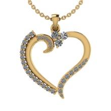 0.34 Ctw SI2/I1 Diamond 14K Yellow Gold Valentine's Day special Pendant