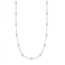 36 inch Station Station Necklace 14k White Gold 6.00ctw