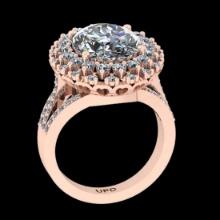 5.42 Ctw VS/SI1 Diamond14K Rose Gold Engagement Ring