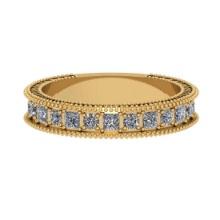 1.01 Ctw SI2/I1 Diamond Style 14K Yellow Gold Eternity Band Ring