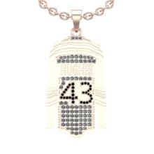 3.50 Ctw Treated Fancy Black Diamond 14K Rose Gold Cricket theme Pendant Necklace