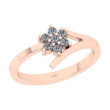 0.25 Ctw SI2/I1 Diamond 14K Yellow and Rose Gold Promises Ring