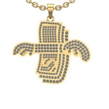 2.08 Ctw SI2/I1 Diamond Prong Set 10k Yellow Gold Pendant Necklace