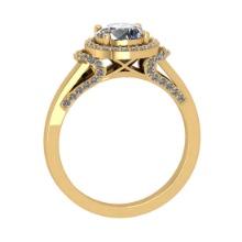 2.11 Ctw SI2/I1 Diamond Style 14K Yellow Gold Engagement Halo Ring