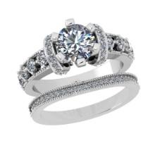 1.86 Ctw SI2/I1 Diamond 14K White Gold Engagement Ring