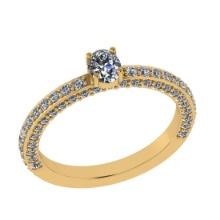 1.51 Ctw SI2/I1 Diamond 14K Yellow Gold Engagement Ring