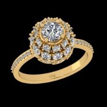 2.00 Ctw SI2/I1 Diamond 18K Yellow Gold Engagement Ring