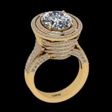 5.20 Ctw SI2/I1 Diamond 14K Yellow Gold Engagement Ring